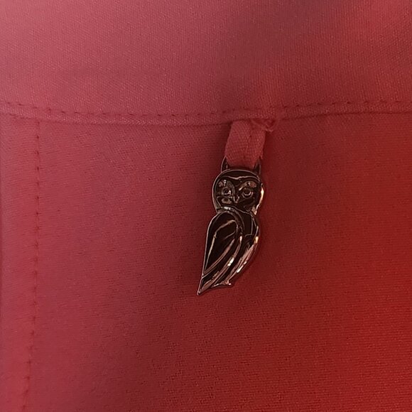 Sport Haley Coral Poly Rayon Span Flat Front 19" Length Golf Short w/Owl Size 18 - Picture 5 of 16